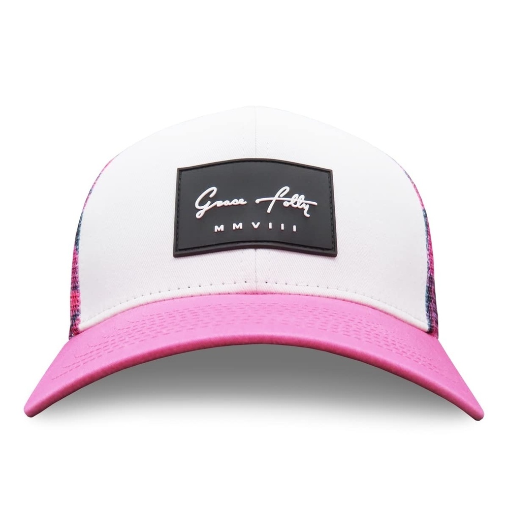 Beach Trucker Hats for Women- Snapback Baseball Cap for | Pink Rose | Size OS - Picture 6 of 9